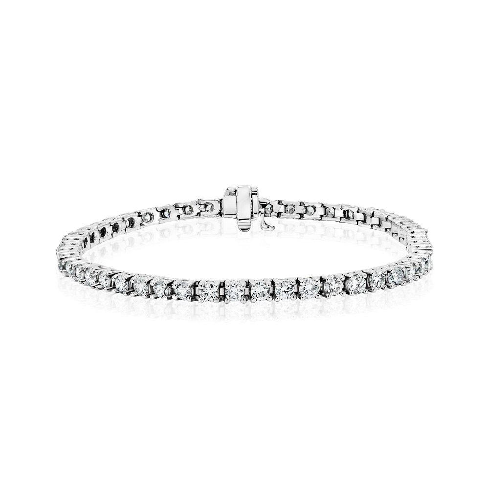 Diamond Tennis Bracelet: Round - Image 5